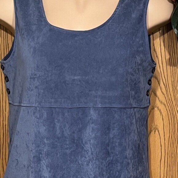 VTG‎ Mary McFadden Collection L Maxi Dress Embroidered Suede Velvet Look Jumper - Picture 7 of 16